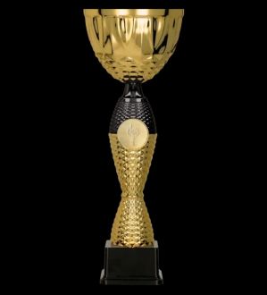 Puchar metalowy złoto-czarny H-46cm, R-160mm 4221A - zdjęcie główne