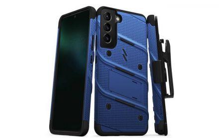 ZIZO BOLT Series - Pancerne etui Samsung Galaxy S22+ ze szkłem 9H na ekran + uchwyt z podstawką (niebieski) - zdjęcie główne
