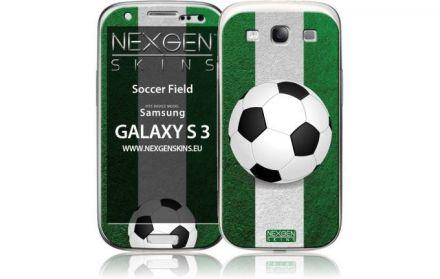 Nexgen Skins - Zestaw skórek na obudowę z efektem 3D Samsung GALAXY S III (Soccer Field 3D) - zdjęcie główne