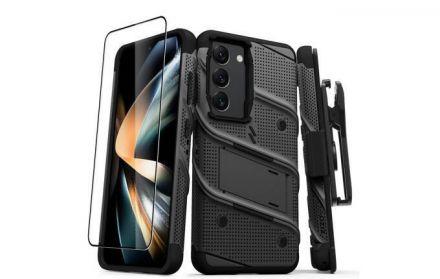 ZIZO BOLT Series - Pancerne etui Samsung Galaxy S23 ze szkłem 9H na ekran + uchwyt z podstawką (czarny) - zdjęcie główne