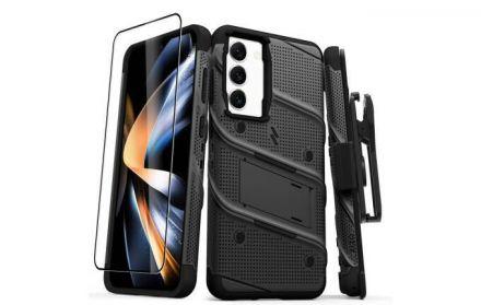 ZIZO BOLT Series - Pancerne etui Samsung Galaxy S23+ ze szkłem 9H na ekran + uchwyt z podstawką (czarny) - zdjęcie główne