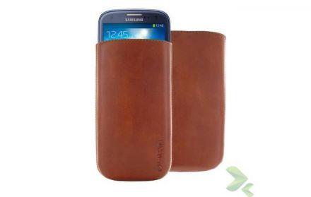 Valenta Pocket Classic - Skórzane etui wsuwka (brązowy) - zdjęcie główne