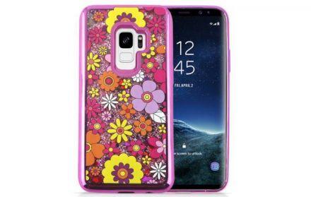 Zizo Liquid Glitter Star Case - Etui Samsung Galaxy S9 (Multiflowers) - zdjęcie główne