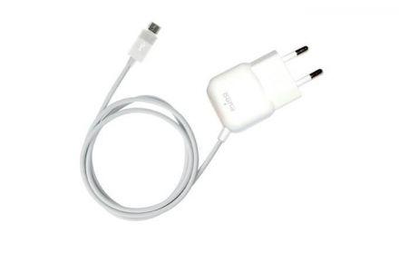PURO Mini Travel Charger - Przenośna ładowarka sieciowa z kablem Micro USB (biały) - zdjęcie główne