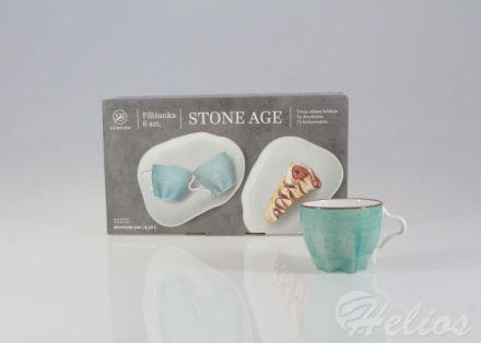 Zestaw filiżanek 100 ml / 6 szt. - STONE AGE / Morski - zdjęcie główne