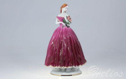 Figurka porcelanowa - MARKIZA w bordowej sukni (0060) - zdjęcie główne