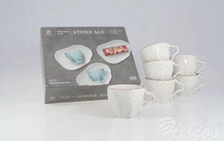 Zestaw filiżanek 250 ml / 6 szt. - STONE AGE / Beżowy - zdjęcie główne