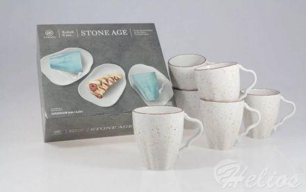 Zestaw kubków 350 ml / 6 szt. - STONE AGE / Beżowy - zdjęcie główne