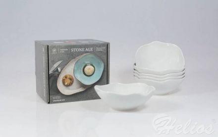 Zestaw salaterek 14 cm / 6 szt. - STONE AGE / Biały - zdjęcie główne