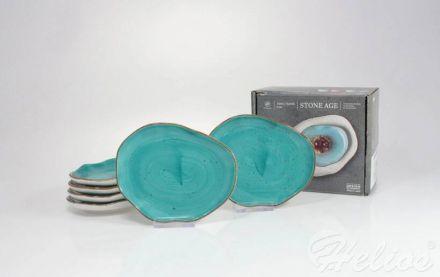 Zestaw spodków małych 12,5 cm / 6 szt. - STONE AGE / Morski - zdjęcie główne
