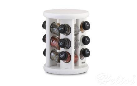Stojak obrotowy z przyprawami S/12 szt. - BIAŁY z czarnymi nakrętkami (3068301278) - zdjęcie główne