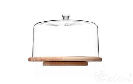 Patera drewniana z kloszem - Glamour (KP-0291) - zdjęcie główne