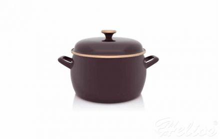 Garnek emaliowany z pokrywką 7,5 l - Bordeaux / bordowy - zdjęcie główne
