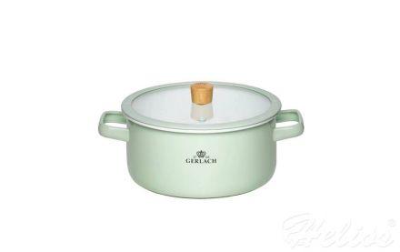 Garnek 20 cm - NATUR Enamel / pastelowo zielony - zdjęcie główne