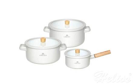 Komplet garnków 6 elementów - Natur Enamel / biały - zdjęcie główne
