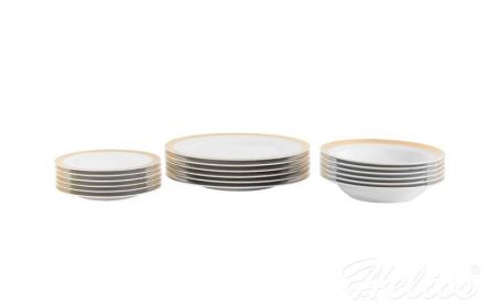 Zestaw talerzy dla 6 os./ 18 części - G666 MARGARET Złota - zdjęcie główne