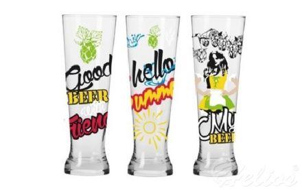 Szklanki do piwa 500 ml / 3 szt. - Summer Deco (KP-0957) - zdjęcie główne
