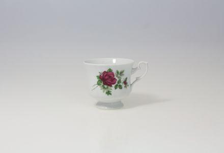 Filiżanka 0,24 l - B826 IWONA (prosta) Bordowa róża + Spodek 14 cm - B826 IWONA Bordowa róża - zdjęcie główne