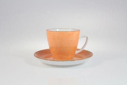 Filiżanka 350 ml ze spodkiem - 6630Ł Beata, Dorota (orange) - zdjęcie główne