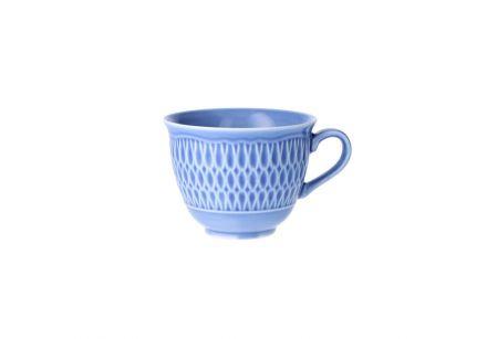 Filiżanka 250 ml - SOFIA / LB03 Szafirowa + Spodek 15,7 cm - SOFIA / LB03 Szafirowa + Talerz płytki 21 cm - SOFIA / LB03 Szafirowa - zdjęcie główne