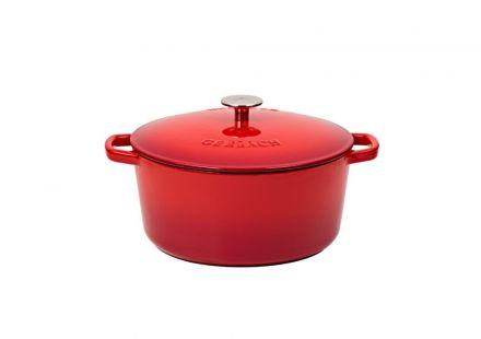 Garnek żeliwny 5,0 l - NATUR IRON / czerwony gradient - zdjęcie główne