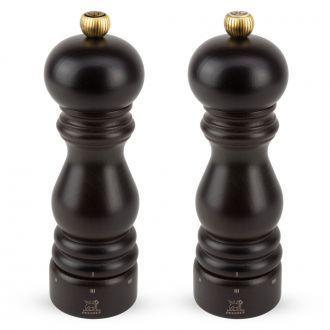 PARIS Zestaw młynków 18 cm: sól kamienna + pieprz, czekolada (PG-2-2346100) - zdjęcie główne