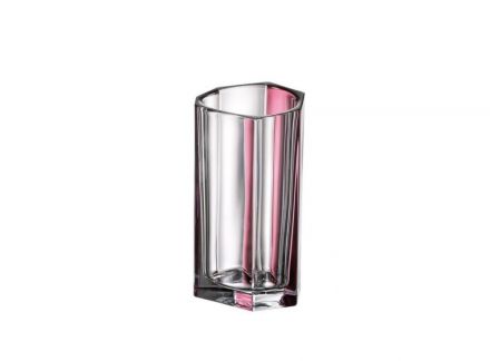 Wazon kryształowy 25 cm - Bazalt Pink line (126986) - zdjęcie główne