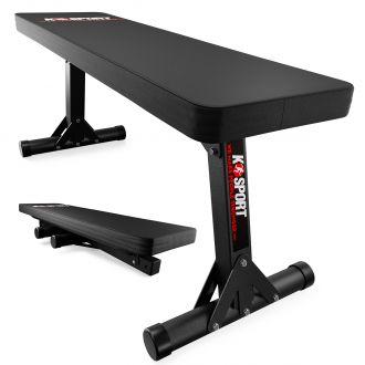ŁAWKA Treningowa PROSTA składana DO WYCISKANIA, POD SZTANGĘ, MAX 175 KG KSH024 - zdjęcie główne