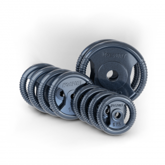 Zestaw obciążeń żeliwnych 100kg: 2 x 20 kg, 4 x 10 kg, 4 x 5 kg K-SPORT - zdjęcie główne