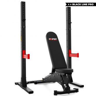 PÓŁPROFESJONALNY Zestaw ŁAWKA + RACK Stojaki do ćwiczeń KSG006 - zdjęcie główne