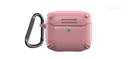 Etui do AirPods 3 JINYA Carbon Fiber - Różowe - zdjęcie główne