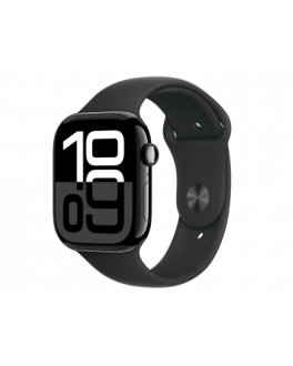 Apple Watch S10 46mm aluminium w kolorze onyks z paskiem sportowym w kolorze czarnym M/L - zdjęcie główne