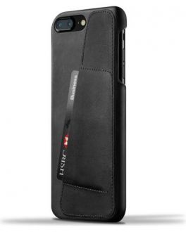 Etui do iPhone 7/8 Plus Mujjo Wallet skórzane - czarne - zdjęcie główne