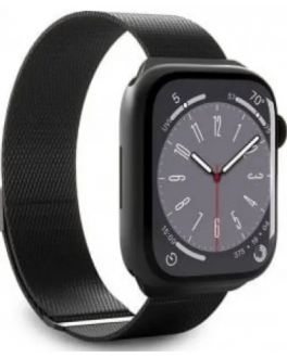 Pasek do Apple Watch 38/40/41mm Puro Milanese Magnetic Band - czarny - zdjęcie główne