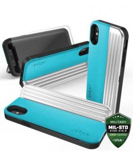 Etui do iPhone X/Xs Zizo Retro Series - niebiesko-czarne - zdjęcie główne