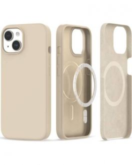 Etui iPhone 13/14 Tech-Protect Silicone MagSafe - beżowe - zdjęcie główne