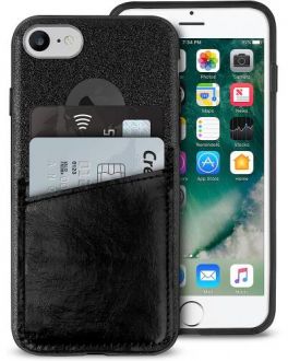 Etui do iPhone 7/8 Puro Shine Pocket - Czarne - zdjęcie główne