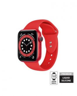 Pasek do Apple Watch 38/40 mm Crong Liquid Band - czerwony - zdjęcie główne