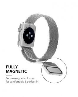 Pasek ze stali nierdzewnej do Apple Watch 38/40/41 mm Crong Milano Steel - srebrny - zdjęcie główne