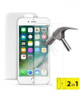 Etui do iPhone 7/8 PURO Ultra Slim + szkło - przezroczyste - zdjęcie główne