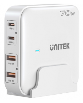 Ładowarka sieciowa Unitek GaN 4 port 70W - biała - zdjęcie główne