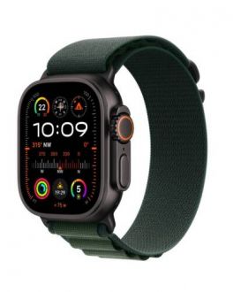 Apple Watch Ultra 2 49mm + Cellular tytan czarny z opaską Alpine w kolorze ciemno zielonym - Small - zdjęcie główne