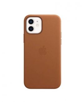 Etui do iPhone 12/12 Pro Apple Leather Case z MagSafe - brązowe - zdjęcie główne