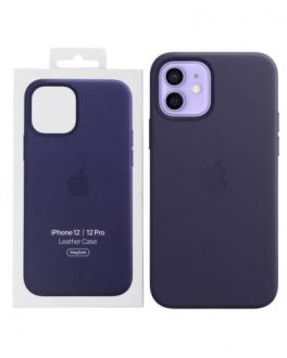 Etui do iPhone 12/12 Pro Apple Leather Case z MagSafe - Fioletowe - zdjęcie główne