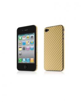 Etui do iPhone 4/4S Belkin Carbon Fiber Surface - złote - zdjęcie główne