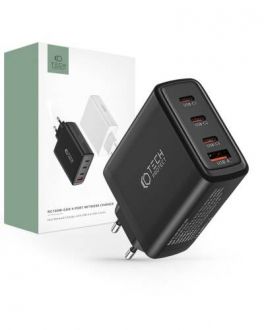 Ładowarka sieciowa Tech-Protect NC100W-GAN 4 port - czarna - zdjęcie główne