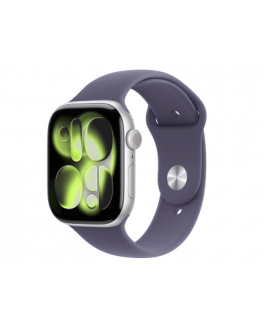 Apple Watch S11 42mm aluminium w kolorze srebrnym z paskiem sportowym w kolorze mleczny fiolet M/L - zdjęcie główne