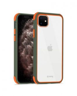 Etui do iPhone 11 Crong Trace Clear Cover - cyjan/pomarańczowy - zdjęcie główne