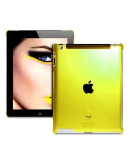 Plecki new iPad/iPad2 PURO Crystal Fluo - żółte - zdjęcie główne