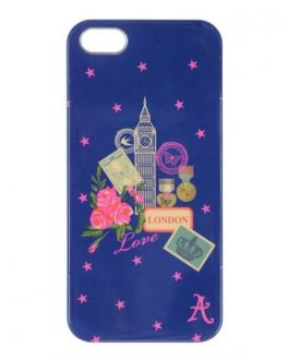 Etui do iPhone 5/5s/SE Accessorize London - granatowe - zdjęcie główne